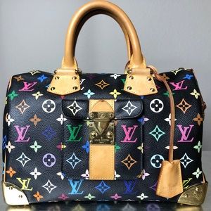 Louis Vuitton Black Takashi Murakami Speedy 30